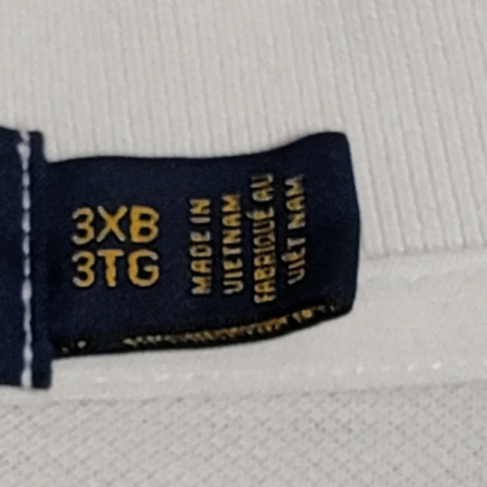 Polo Ralph Lauren Polo Shirt Mens 3XB White Custom Slim Fit American Flag Pony